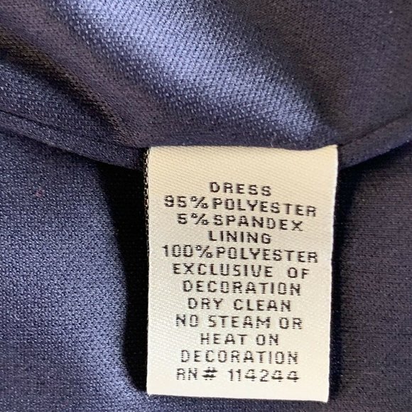 Eliza J Navy Embellished Neckline Ruched Gown - Picture 11 of 12